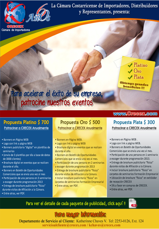 PARA ACELERAR EL EXITO DE SU EMPRESA, PATROCINE NUESTROS EVENTOS !