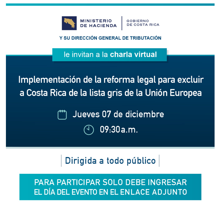 Charla Virtual Implementaci N De La Reforma Legal Para Excluir A Costa