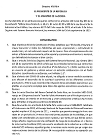 Directriz N°075-H EL PRESIDENTE DE LA REPUBLICA Y EL MINISTRO DE HACIENDA
