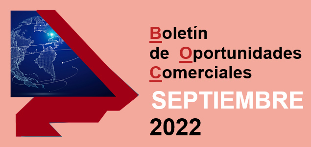 BOLETIN DE OPORTUNIDADES COMERCIALES SETIEMBRE 2022