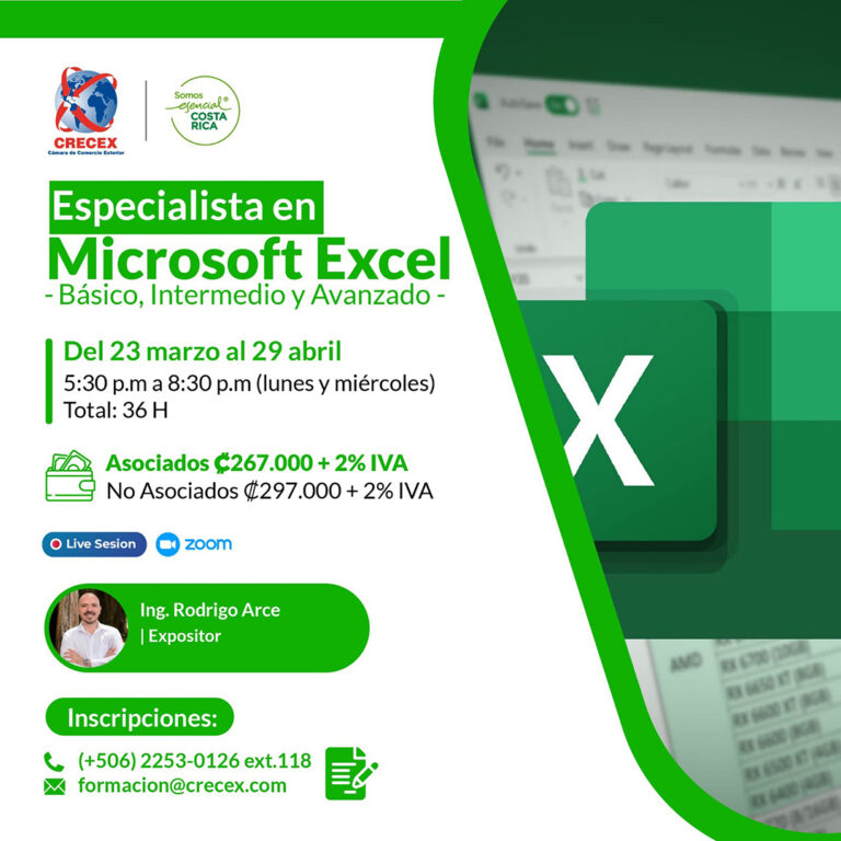 Especialista en Microsoft Excel 23 - marzo 29 abril