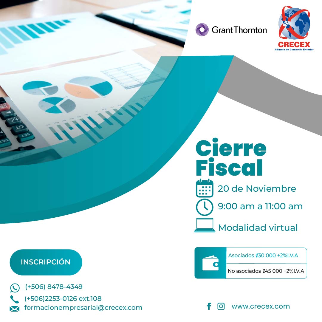 Capacitación Cierre Fiscal 2026 de CRECEX y Grant Thornton, 20 de noviembre